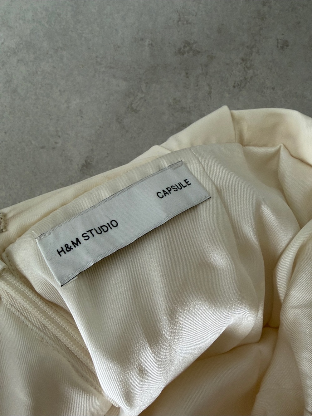 H&M STUDIO Cream Full-Length Women's Skirt and matching cropped tube top - Picture 11 of 15